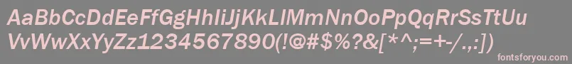 ItcFranklinGothicLtMediumItalic Font – Pink Fonts on Gray Background