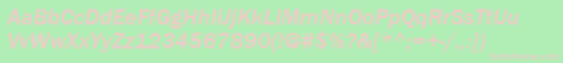 ItcFranklinGothicLtMediumItalic Font – Pink Fonts on Green Background