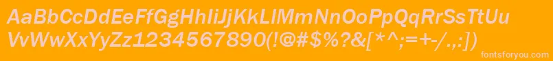 ItcFranklinGothicLtMediumItalic Font – Pink Fonts on Orange Background