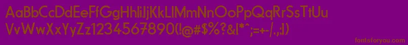 FundamentalBrigade-Schriftart – Braune Schriften auf violettem Hintergrund