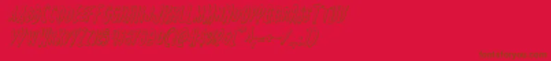 More about Monsterama3Dital Font Monsterama3Dital Font – Brown Fonts on Red Background