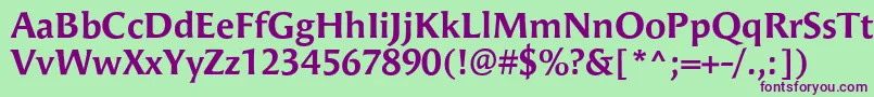 AngieBold Font – Purple Fonts on Green Background