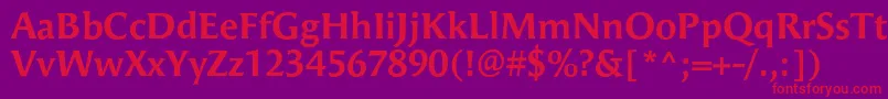 AngieBold Font – Red Fonts on Purple Background