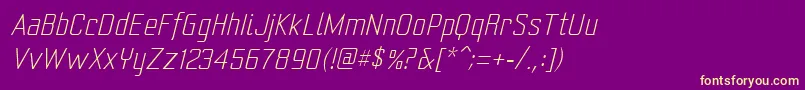 fuente Yearlingliteoblique – Fuentes Amarillas Sobre Fondo Morado
