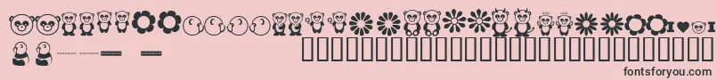 PandamoniumBv-fontti – mustat fontit vaaleanpunaisella taustalla
