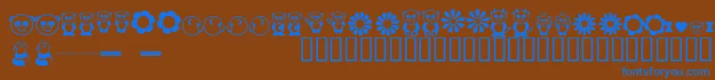 PandamoniumBv Font – Blue Fonts on Brown Background