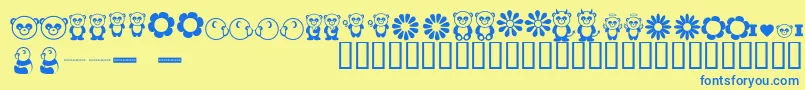 fuente PandamoniumBv – Fuentes Azules Sobre Fondo Amarillo