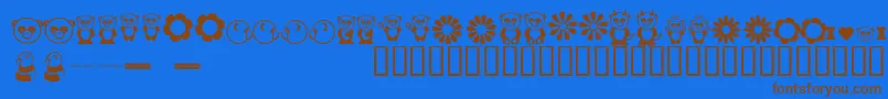 PandamoniumBv Font – Brown Fonts on Blue Background