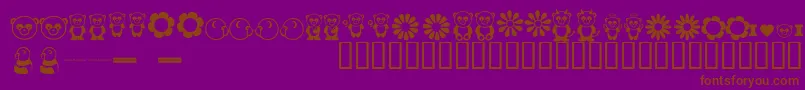 PandamoniumBv-Schriftart – Braune Schriften auf violettem Hintergrund
