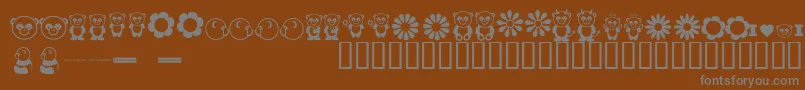 PandamoniumBv Font – Gray Fonts on Brown Background