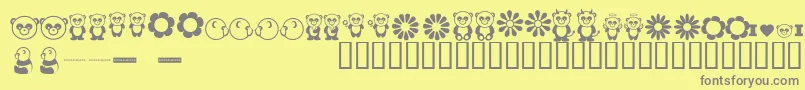 PandamoniumBv Font – Gray Fonts on Yellow Background