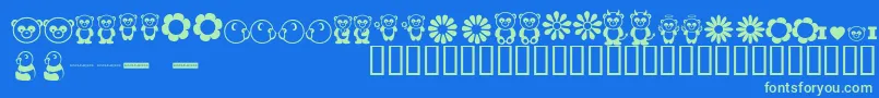 Шрифт PandamoniumBv – зелёные шрифты на синем фоне