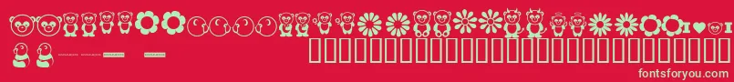 fuente PandamoniumBv – Fuentes Verdes Sobre Fondo Rojo