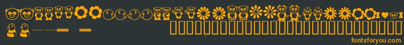 PandamoniumBv Font – Orange Fonts on Black Background