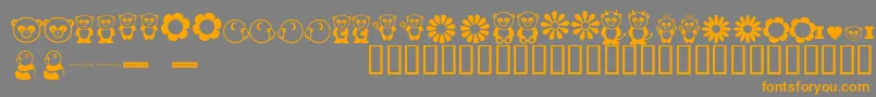PandamoniumBv Font – Orange Fonts on Gray Background