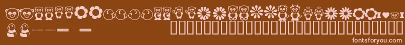 Fonte PandamoniumBv – fontes rosa em um fundo marrom