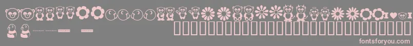 Czcionka PandamoniumBv – różowe czcionki na szarym tle