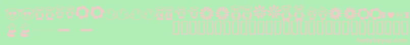 Czcionka PandamoniumBv – różowe czcionki na zielonym tle