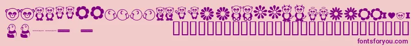 fuente PandamoniumBv – Fuentes Moradas Sobre Fondo Rosa
