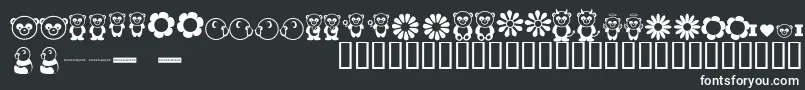 PandamoniumBv-fontti – valkoiset fontit mustalla taustalla