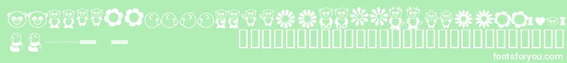 PandamoniumBv Font – White Fonts on Green Background