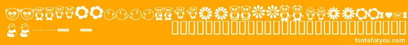 PandamoniumBv-fontti – valkoiset fontit oranssilla taustalla