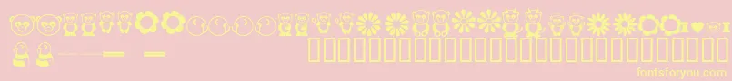 Fonte PandamoniumBv – fontes amarelas em um fundo rosa