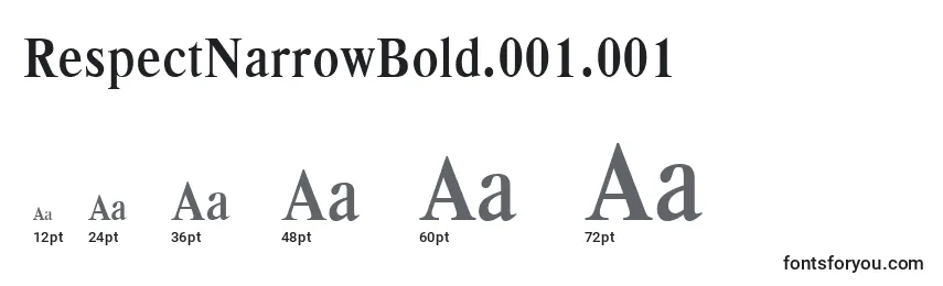 Размеры шрифта RespectNarrowBold.001.001