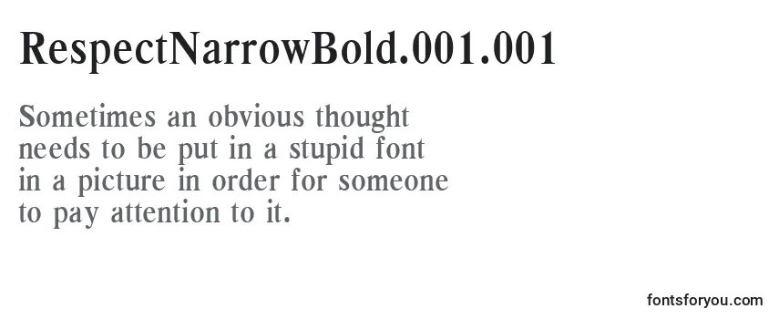 RespectNarrowBold.001.001 Font