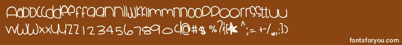 Skyblueclues Font – White Fonts on Brown Background