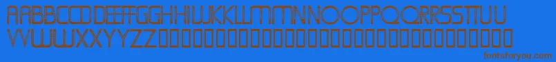 Oldfolksshuffle Font – Brown Fonts on Blue Background