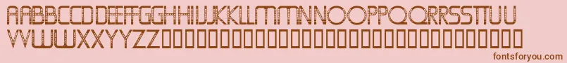 Oldfolksshuffle Font – Brown Fonts on Pink Background