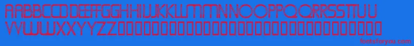 Oldfolksshuffle-fontti – punaiset fontit sinisellä taustalla