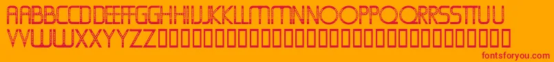 Oldfolksshuffle Font – Red Fonts on Orange Background