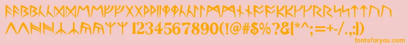 RunesC Font – Orange Fonts on Pink Background