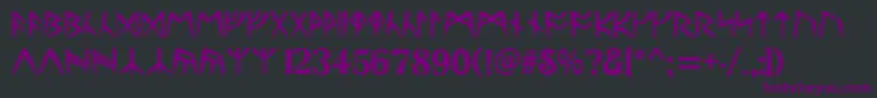 RunesC Font – Purple Fonts on Black Background
