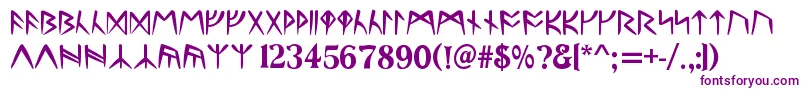RunesC Font – Purple Fonts on White Background