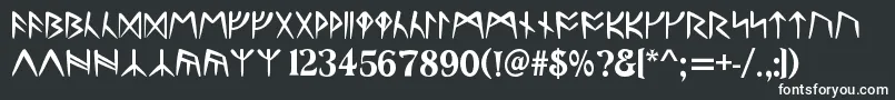 RunesC Font – White Fonts on Black Background