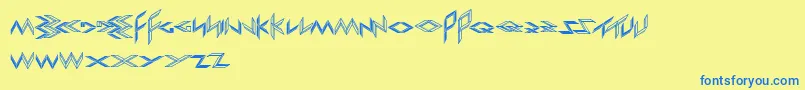 ExportImport Font – Blue Fonts on Yellow Background