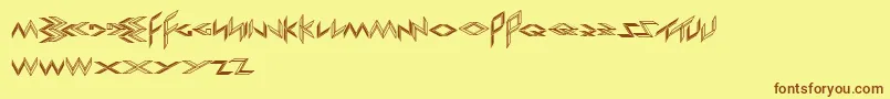 ExportImport Font – Brown Fonts on Yellow Background