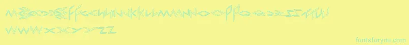 ExportImport Font – Green Fonts on Yellow Background