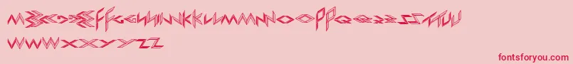 ExportImport-Schriftart – Rote Schriften auf rosa Hintergrund