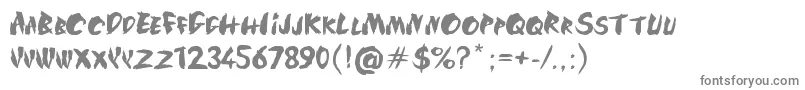 Silkroad Font – Gray Fonts on White Background