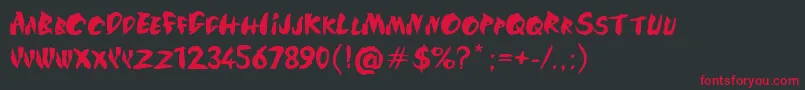 Silkroad Font – Red Fonts on Black Background