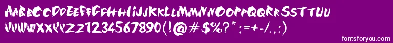 Silkroad Font – White Fonts on Purple Background