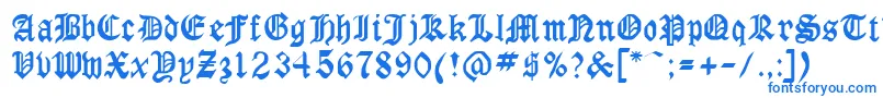 Gothicrus Font – Blue Fonts on White Background