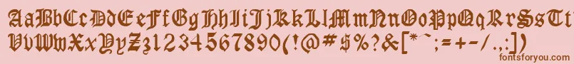 Gothicrus Font – Brown Fonts on Pink Background