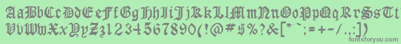 Gothicrus Font – Gray Fonts on Green Background