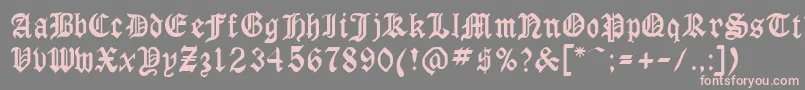 Gothicrus Font – Pink Fonts on Gray Background