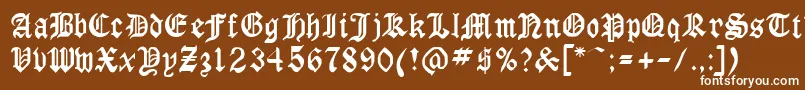 Gothicrus Font – White Fonts on Brown Background